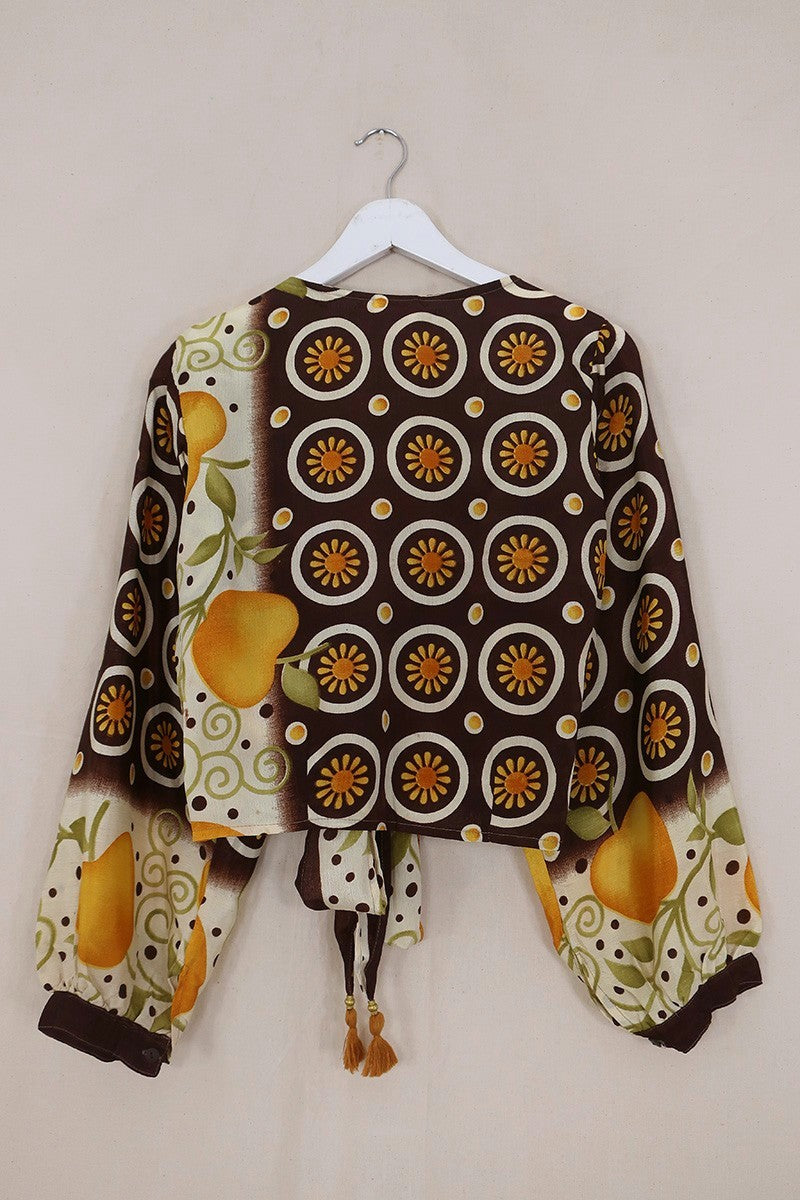 Lola Wrap Top - California Daisies - Size S/M by All About Audrey