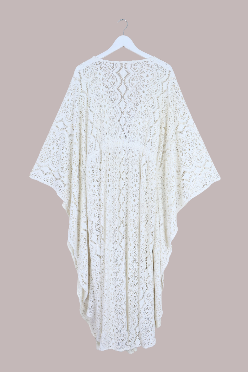 Carlotta Butterfly Robe in Priscilla White Lace - Free Size