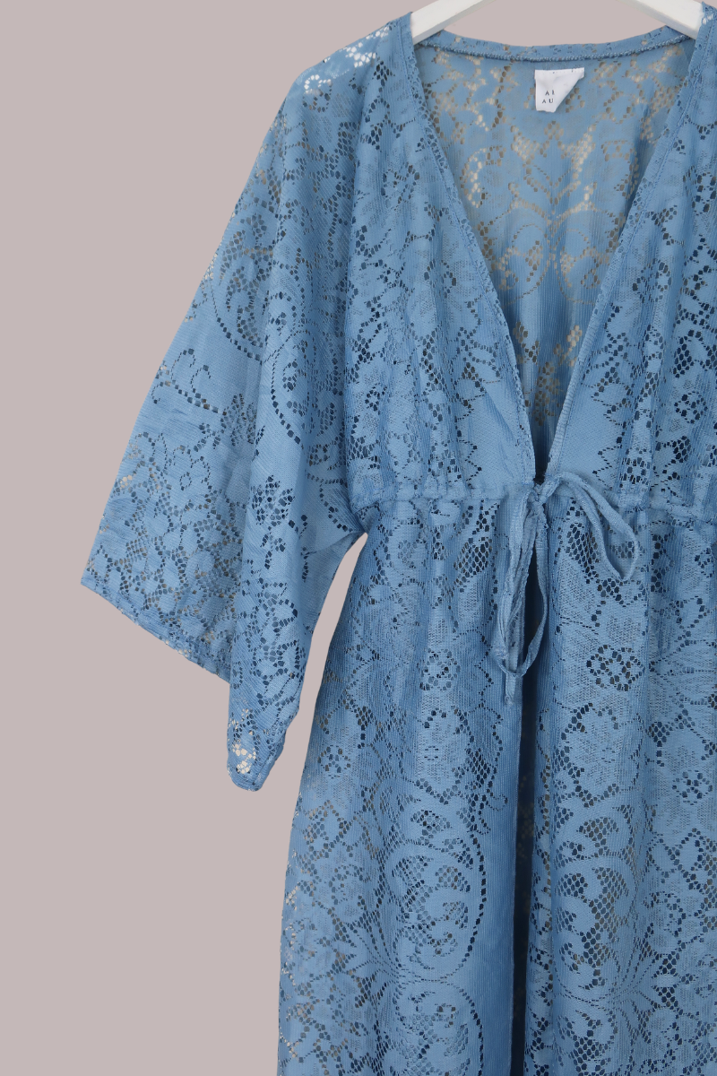 Ramona Robe in Oceana Blue Lace - Free Size