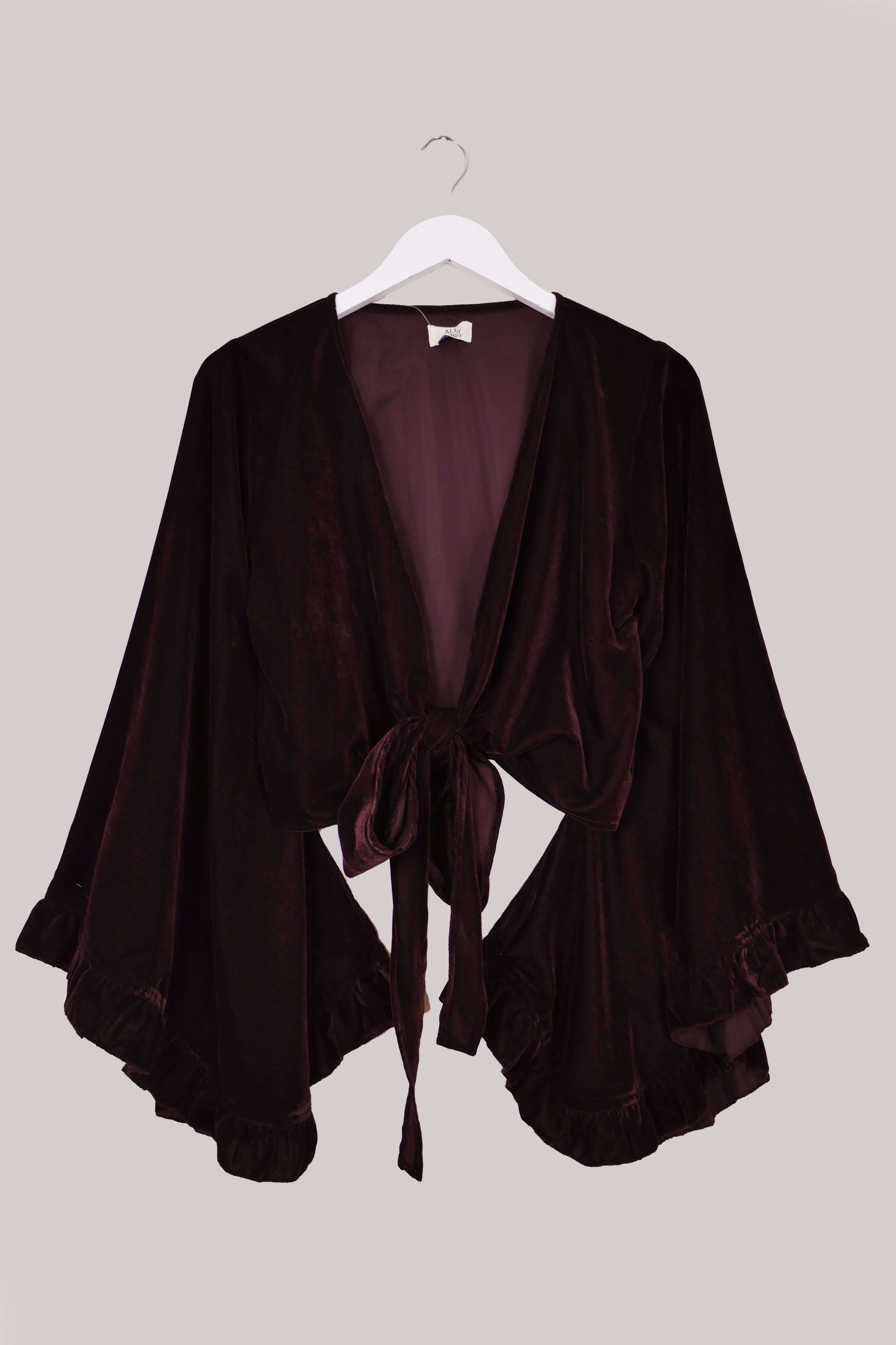 Rosa Velvet Top - Brown main image 1
