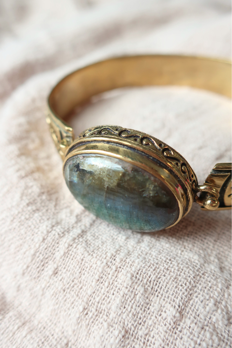 Avalon Bracelet in Gold with Marbled Tourmaline