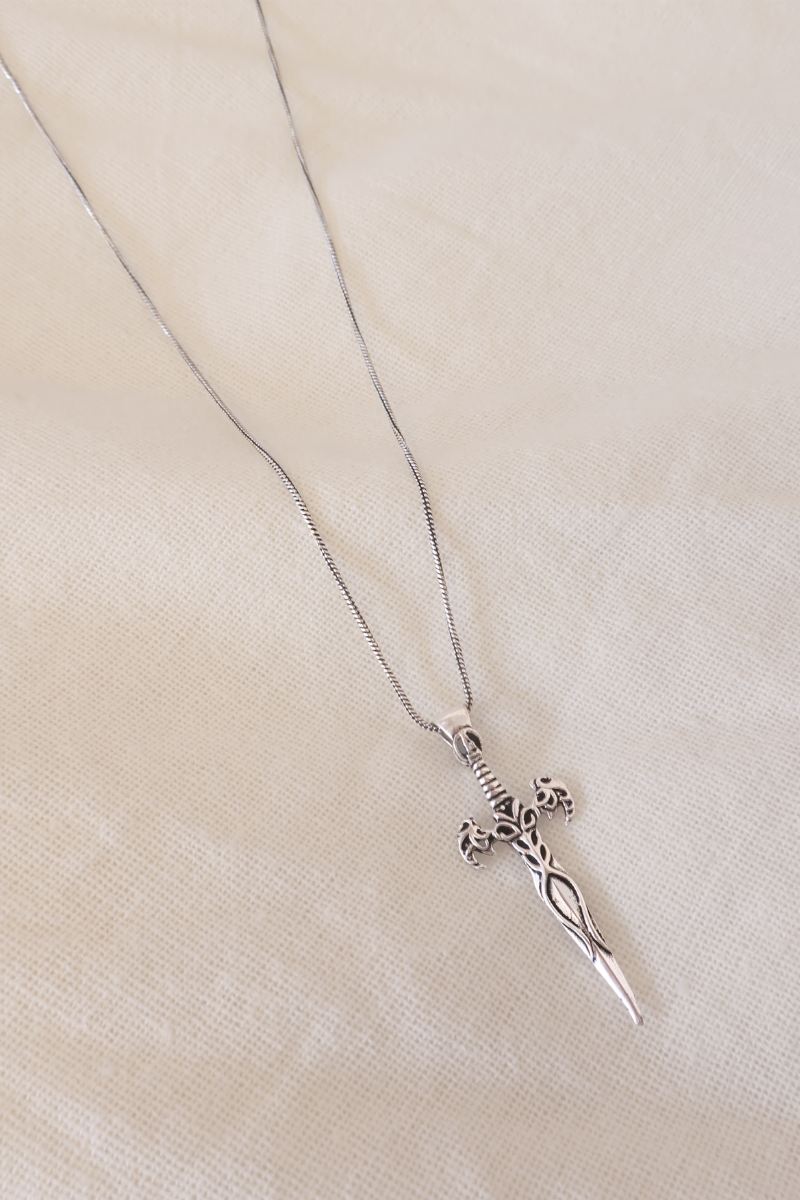 Cloak And Dagger Silver Plated Necklace