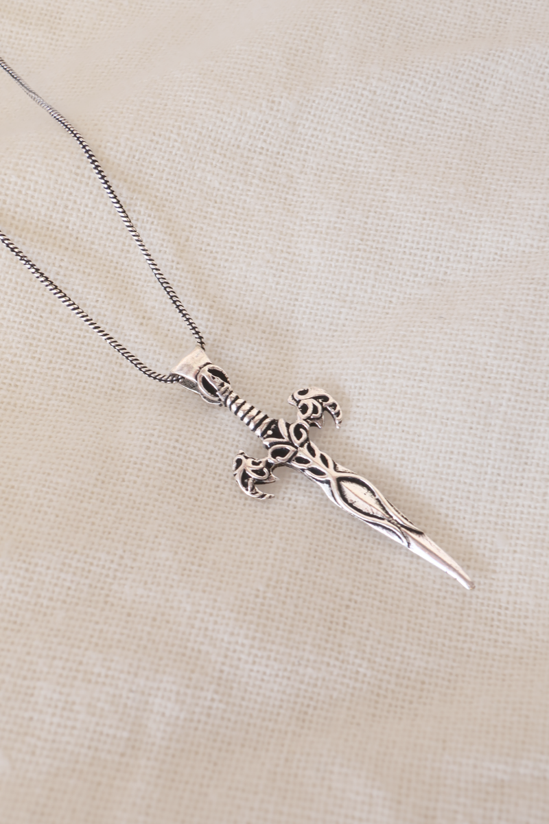 Cloak And Dagger Silver Plated Necklace