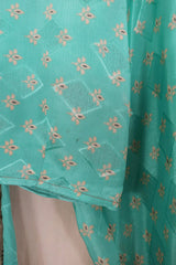 Lola Wrap Top - Crystal Blue Buds - Size S/M