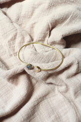 Moonlit Bangle in Gold with Marbled Tourmaline