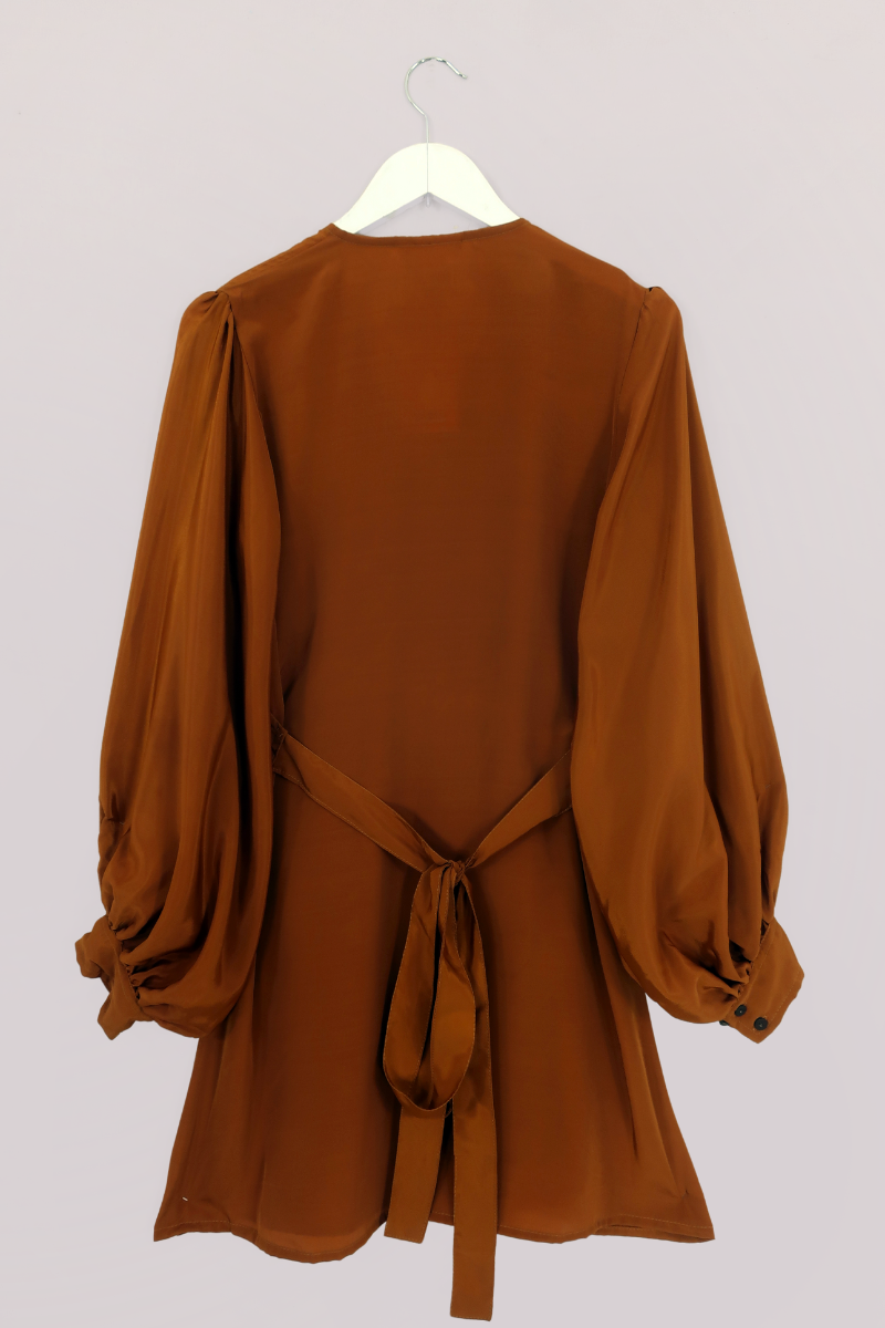 Khroma Lola Mini Dress in Firefly Gold by All About Audrey