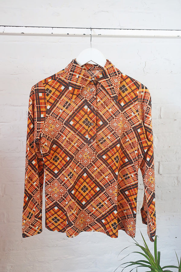 Vintage Shirt - Boogie Wonderland 70's Plaid by All About Audrey