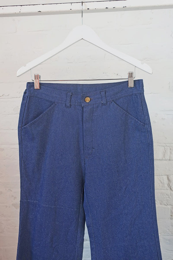 Vintage Trousers - Indigo Blue Kick Flare - W30 L33