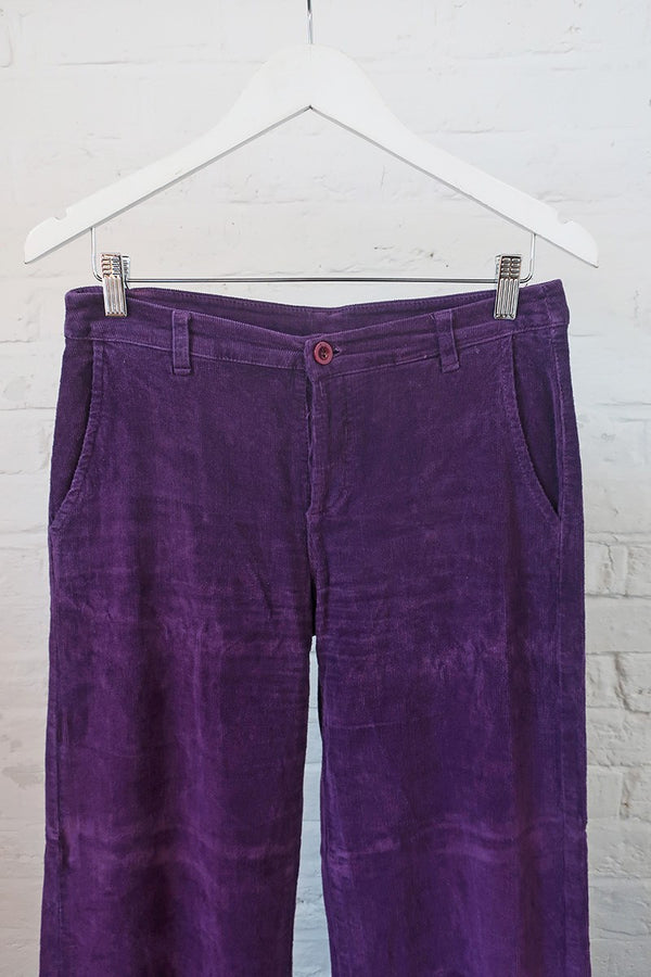 Vintage Trousers - Aubergine Dream Straight Leg - W32 L31 By All About Audrey