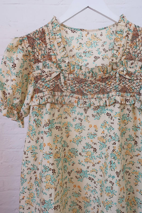 Vintage Midi Dress - Sweet As Pie Florals - Size S/M by all about audrey
