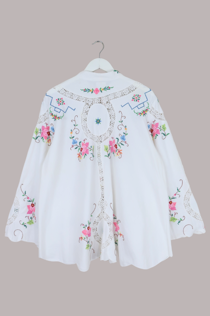 Emmeline Vintage Tablecloth Jacket in Midsommar Florals