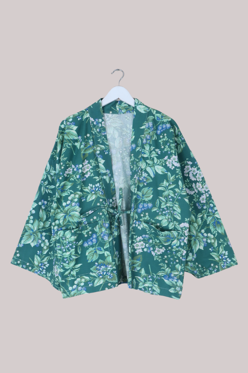 Emmeline Vintage Curtain Jacket in Blackberry Hedge