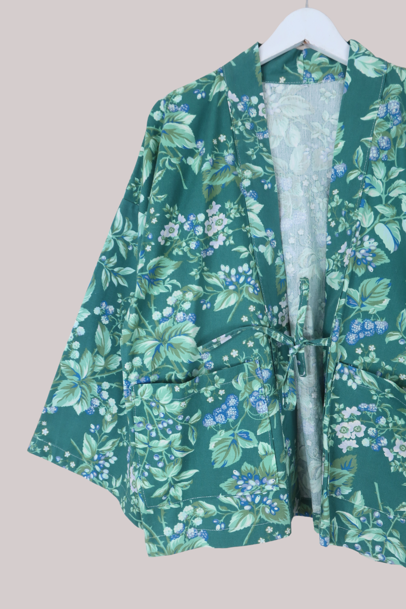 Emmeline Vintage Curtain Jacket in Blackberry Hedge