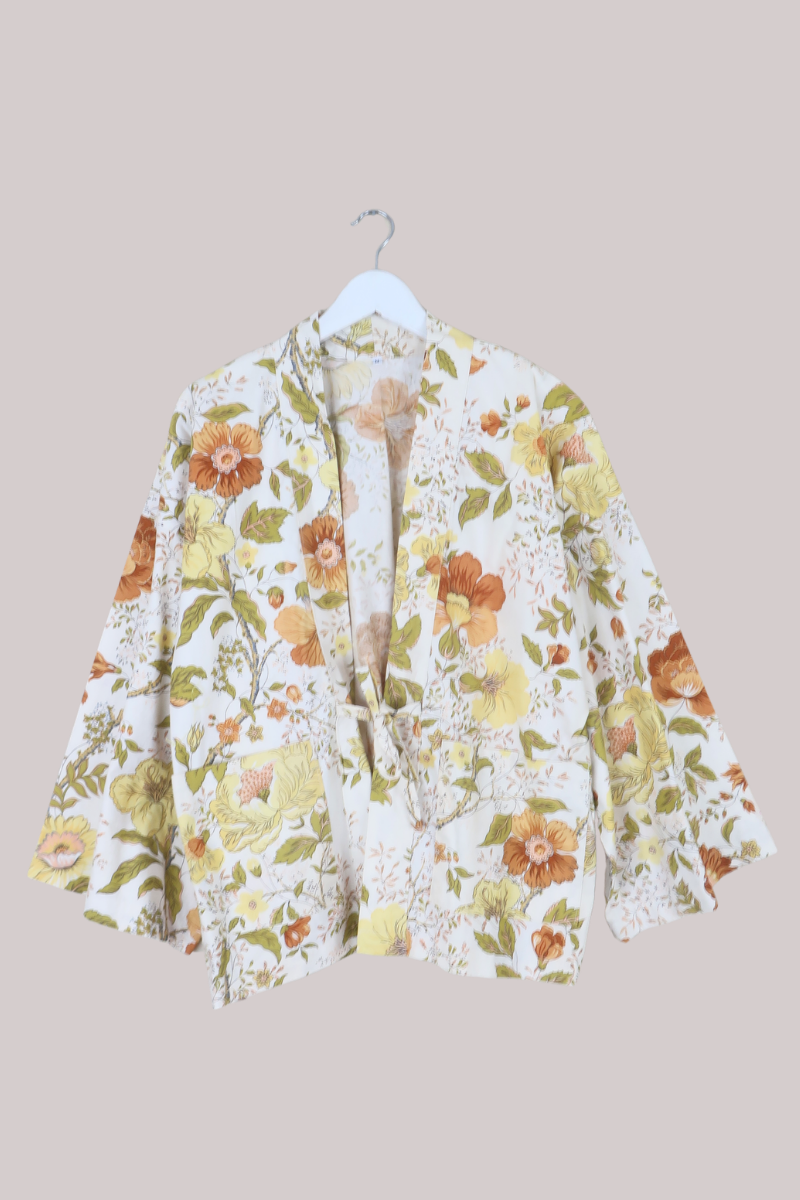 Emmeline Vintage Curtain Jacket in Buttercup Meadow