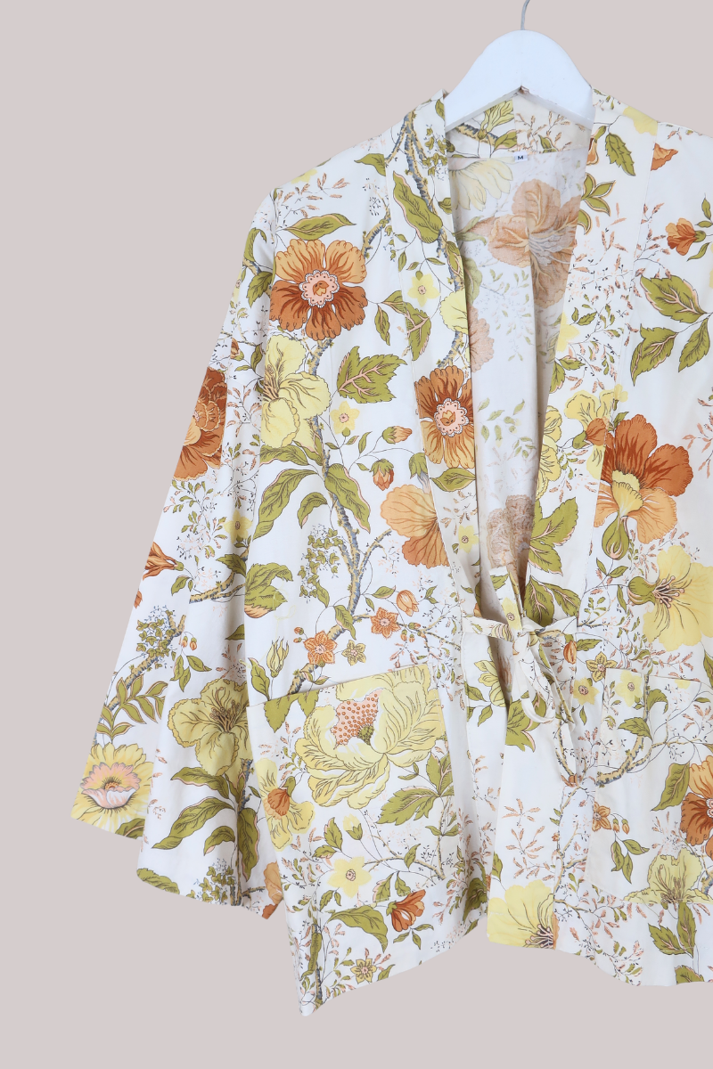 Emmeline Vintage Curtain Jacket in Buttercup Meadow