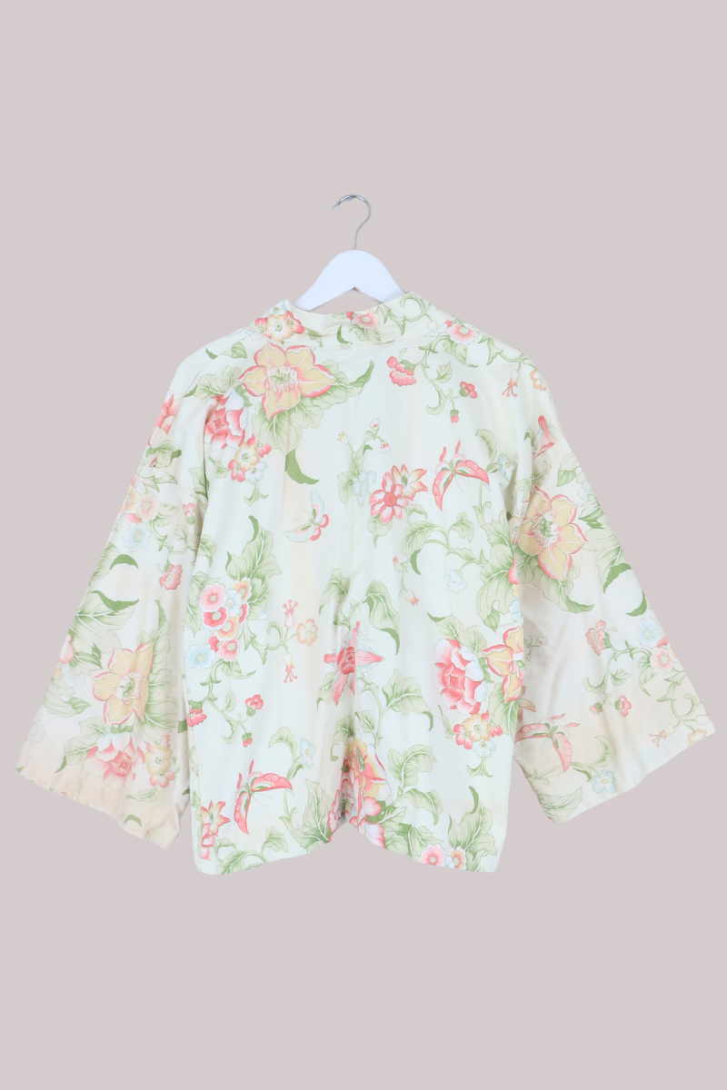 Emmeline Vintage Curtain Jacket in Butterfly Garden