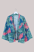 Emmeline Vintage Curtain Jacket in Florida Flamingos