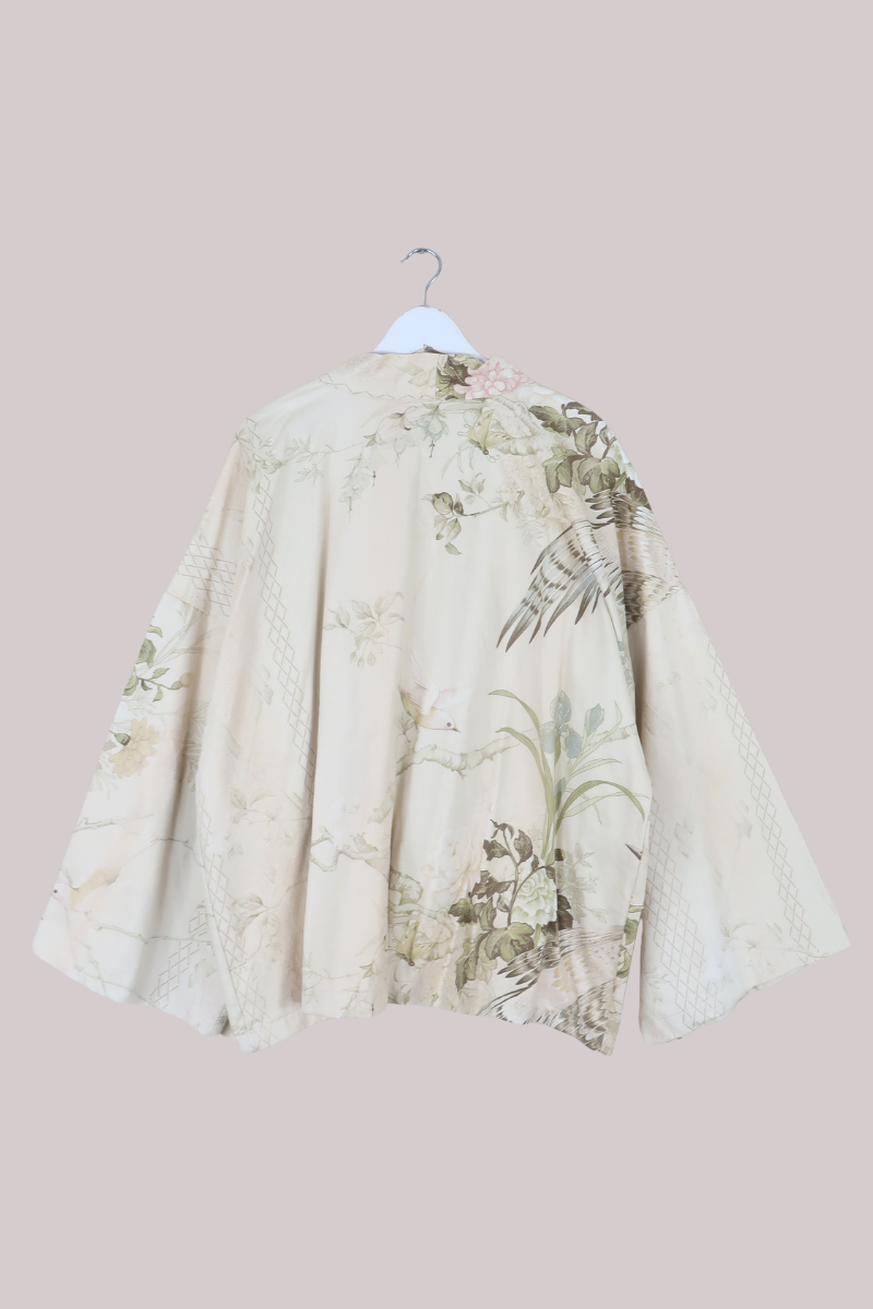 Emmeline Vintage Curtain Jacket in Muted Pergola Florals