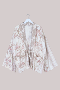 Emmeline Vintage Curtain Jacket in Mauve Ceramic Florals