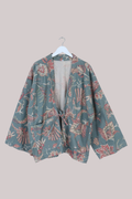 Emmeline Vintage Curtain Jacket in Parisian Blue