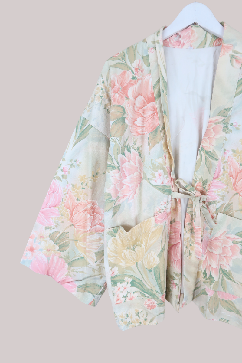 Emmeline Vintage Curtain Jacket in Spring Bloom