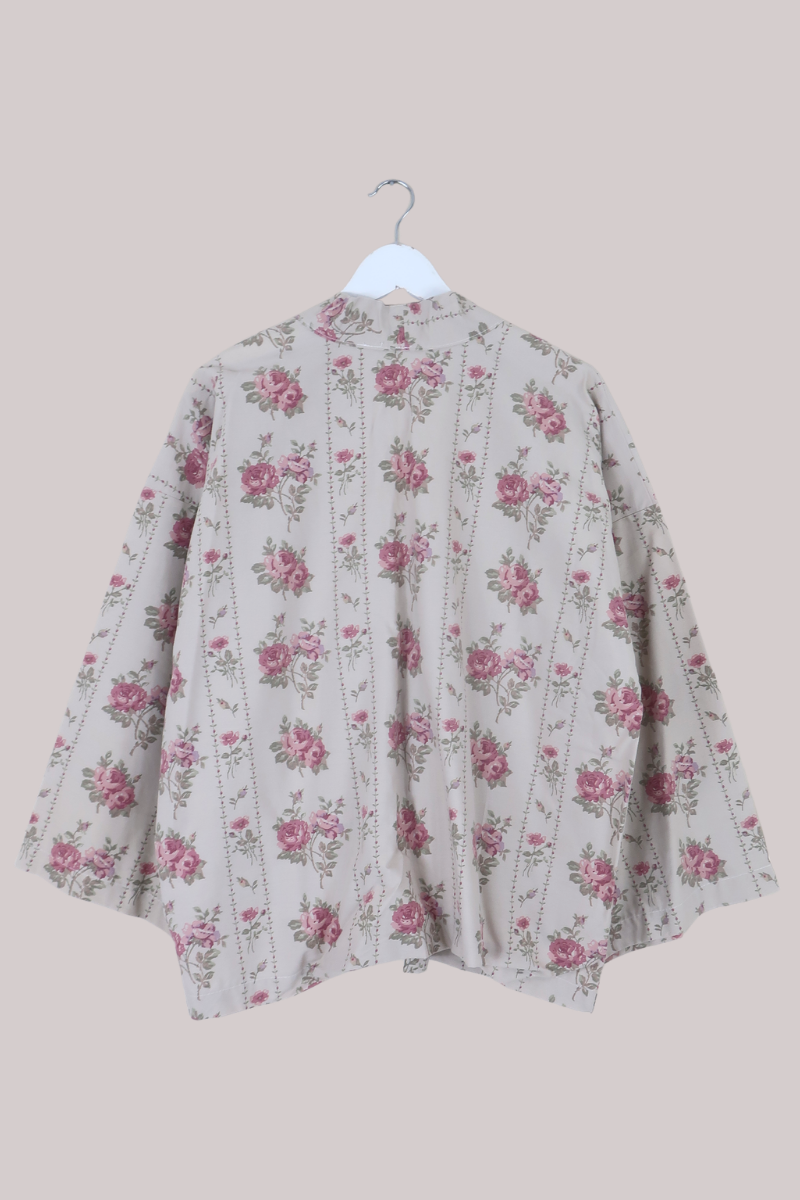 Emmeline Vintage Curtain Jacket in Teacup Florals