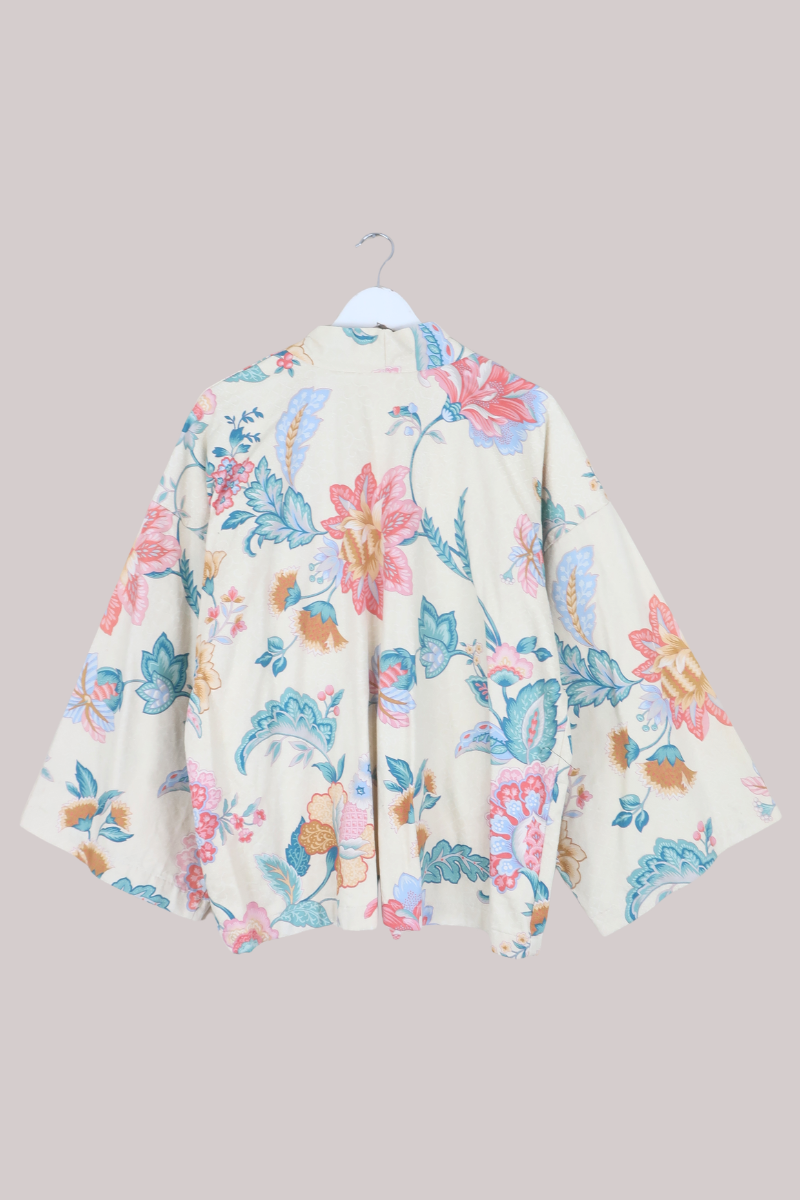 Emmeline Vintage Curtain Jacket in Technicolour Ivy Florals