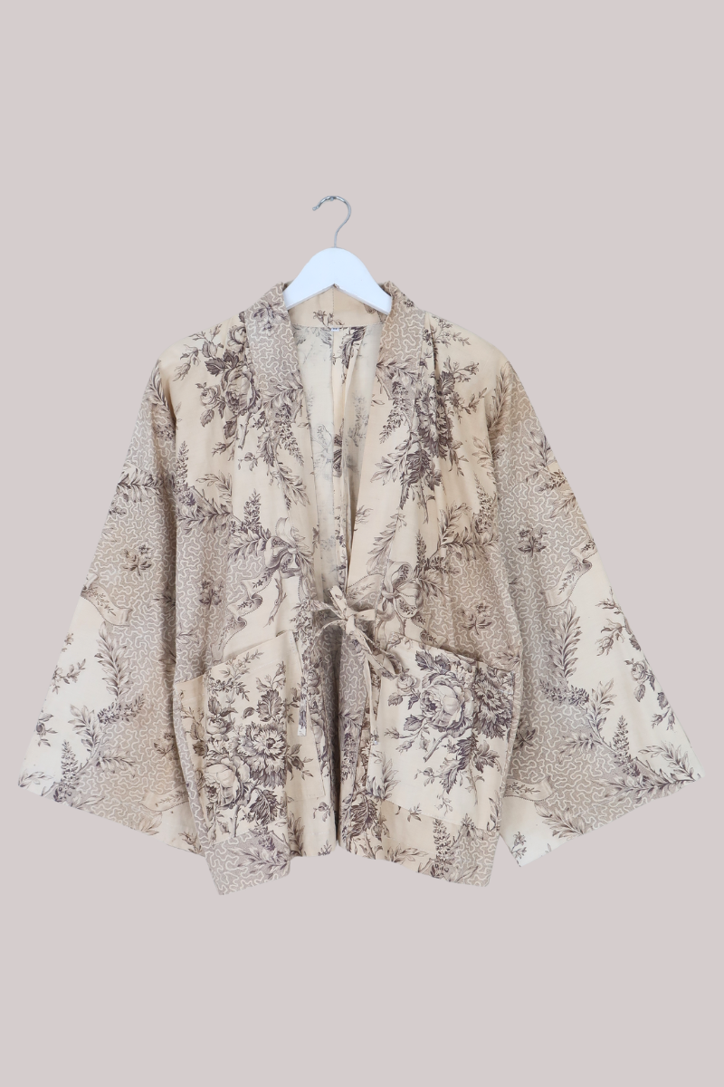 Emmeline Vintage Curtain Jacket in Treasure Map Tapestry Florals