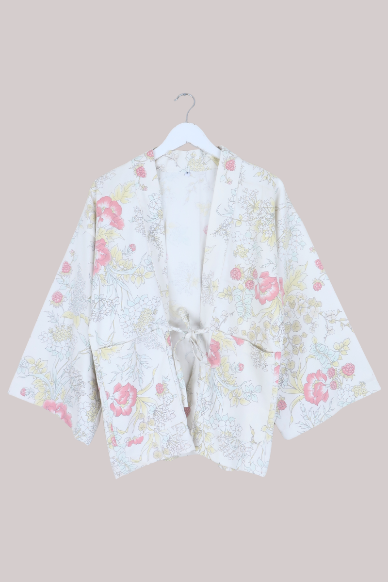 Emmeline Vintage Curtain Jacket in Washed Out Wildflowers