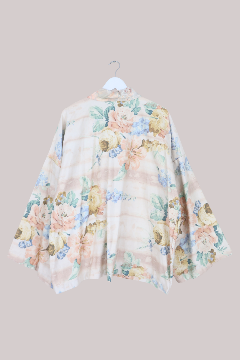 Emmeline Vintage Curtain Jacket in Watercolour Pastels