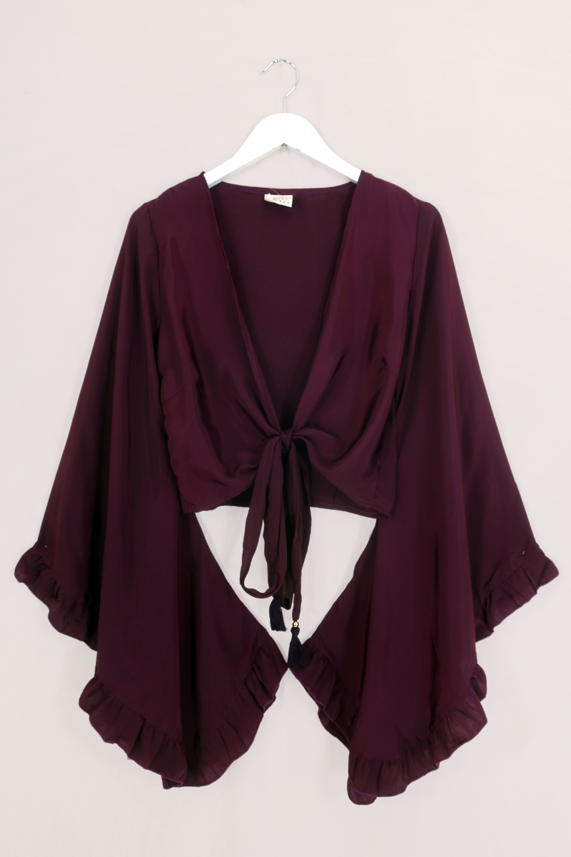 Khroma Venus Wrap Top in Emperor Purple by All About Audrey