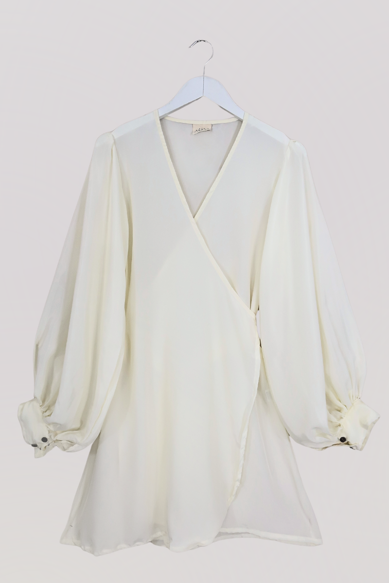 Khroma Lola Mini Dress in Fae White by All About Audrey