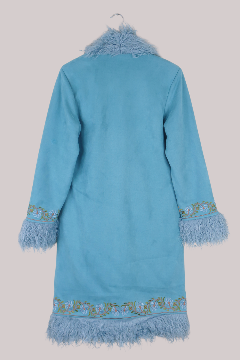 Fleetwood Embroidered Penny Lane Coat in Dreams Blue