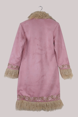 Fleetwood Embroidered Penny Lane Coat in Songbird Pink