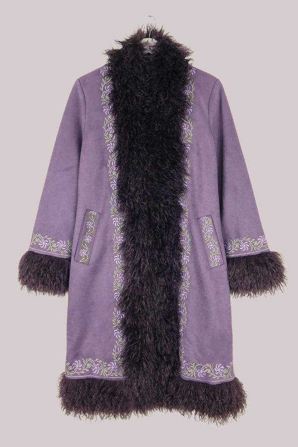 Fleetwood Embroidered Penny Lane Coat in Silver Springs Lilac
