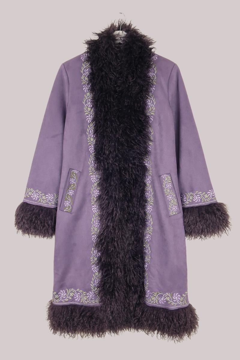 Fleetwood Embroidered Penny Lane Coat in Silver Springs Lilac