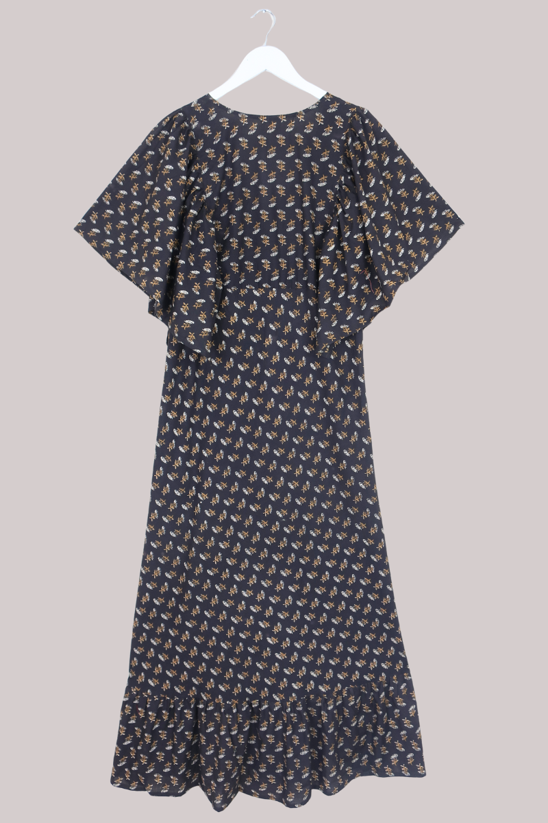 Martha Maxi Dress in Dark Cedar - S/M