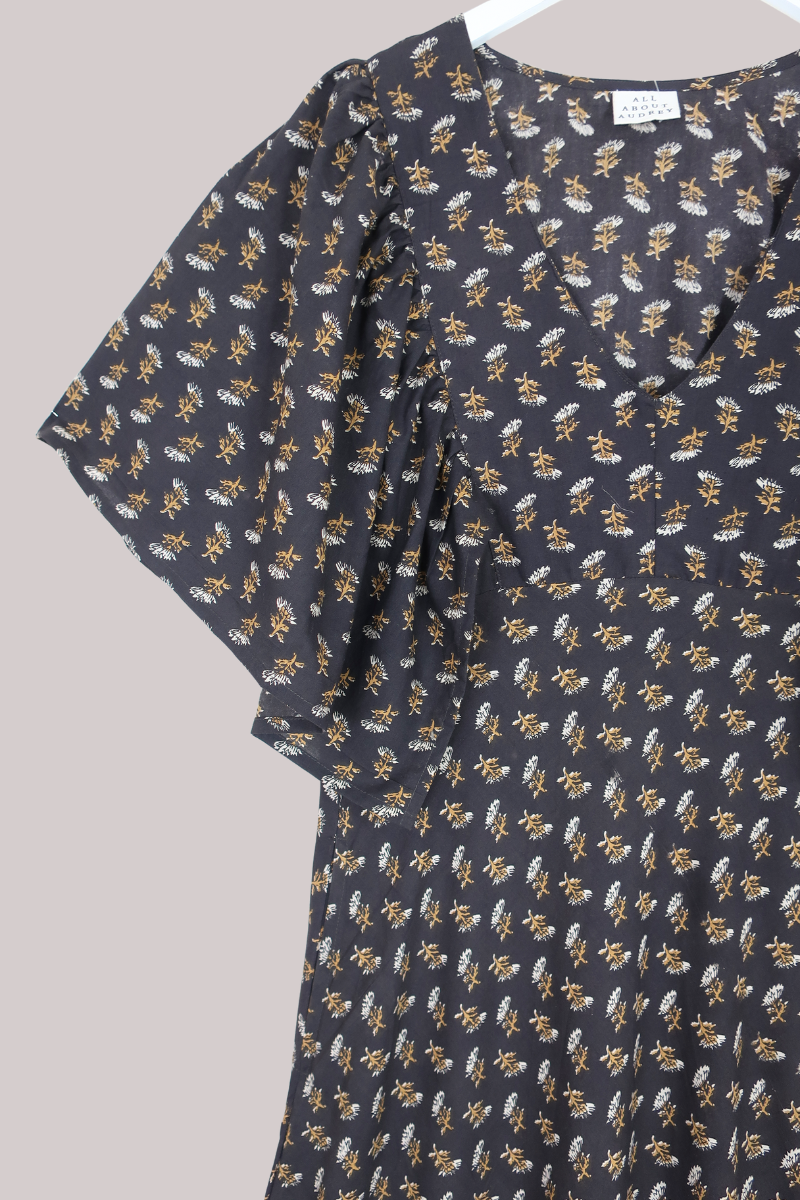 Martha Maxi Dress in Dark Cedar - S/M