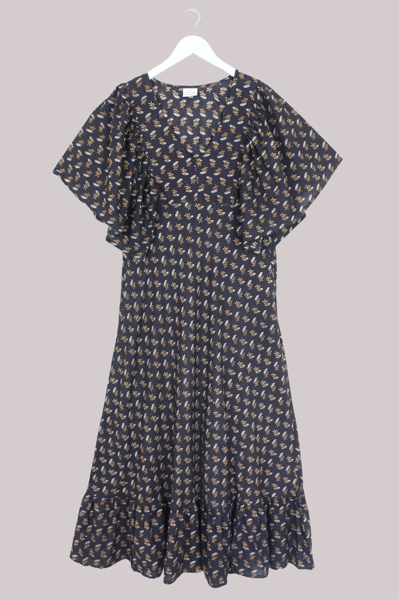 Martha Maxi Dress in Dark Cedar - S/M