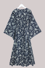 Vanessa Maxi Dress in Black Vintage Florals