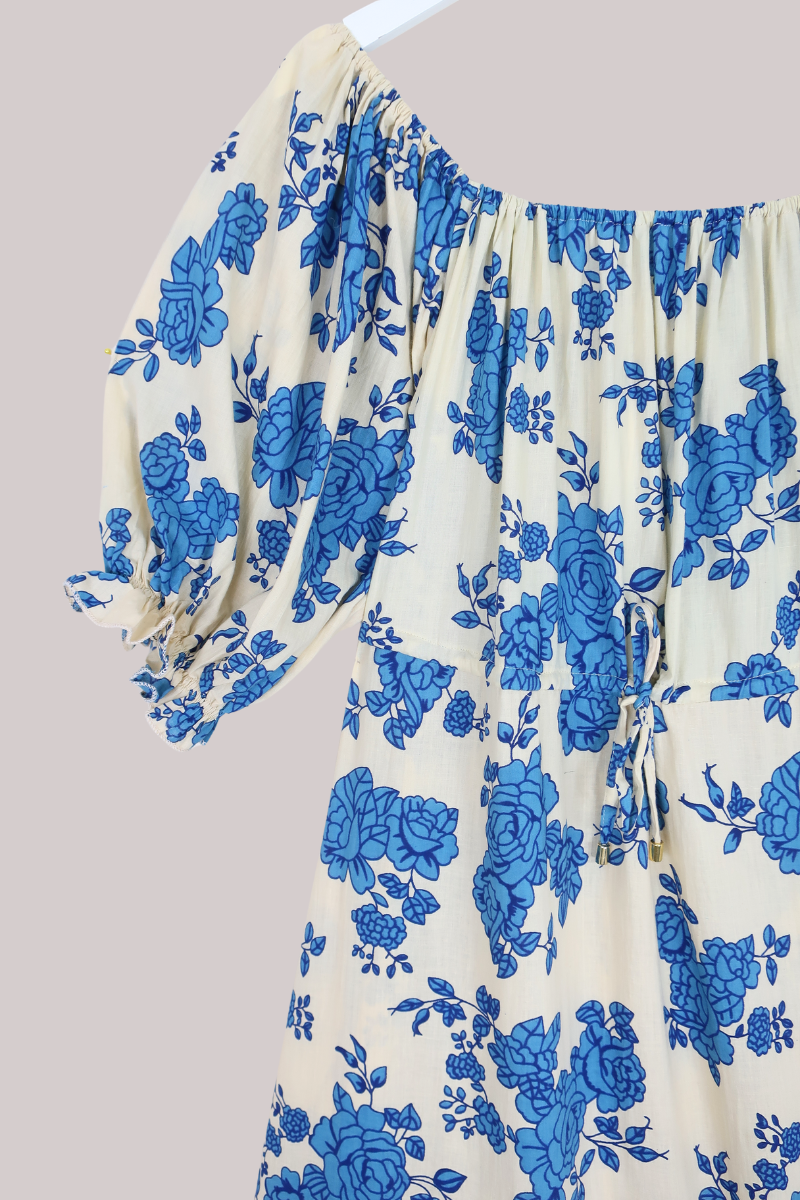 Rebecca Maxi Dress in Cordelia Blue Rose