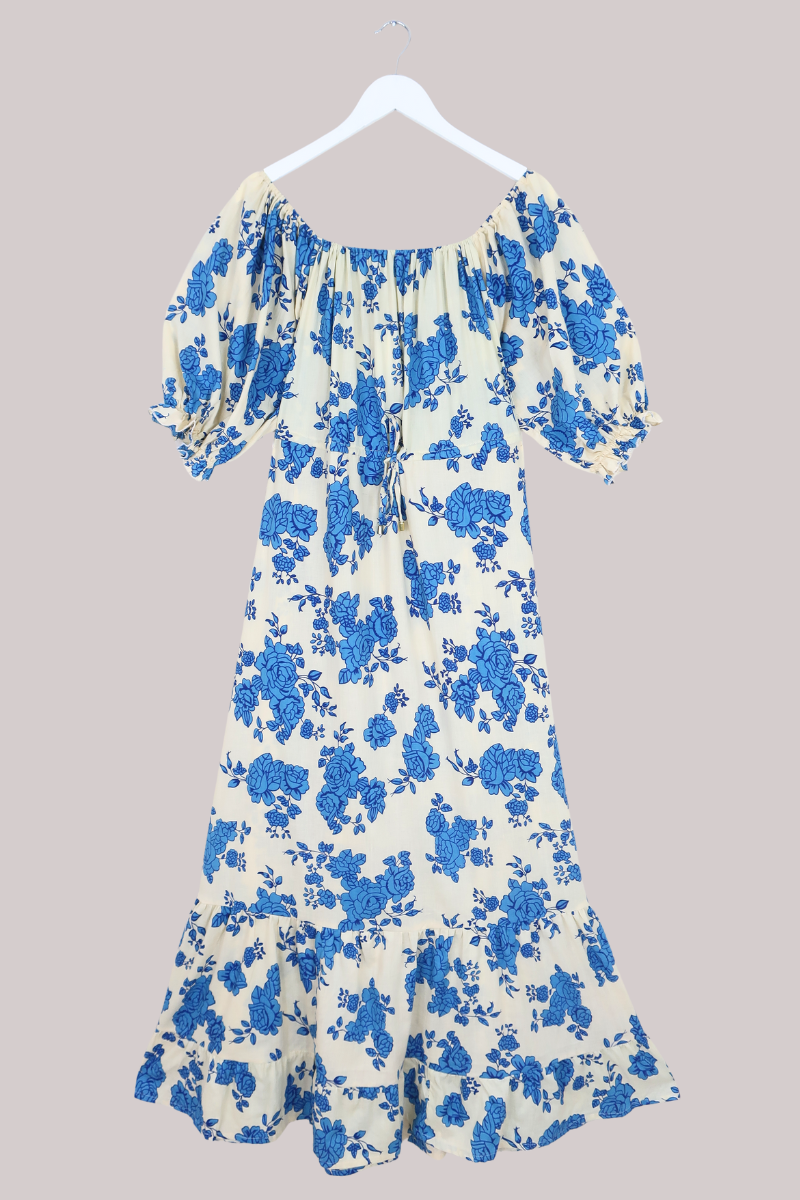 Rebecca Maxi Dress in Cordelia Blue Rose