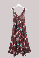 Chloe Maxi Dress in Mahogany Magnolias