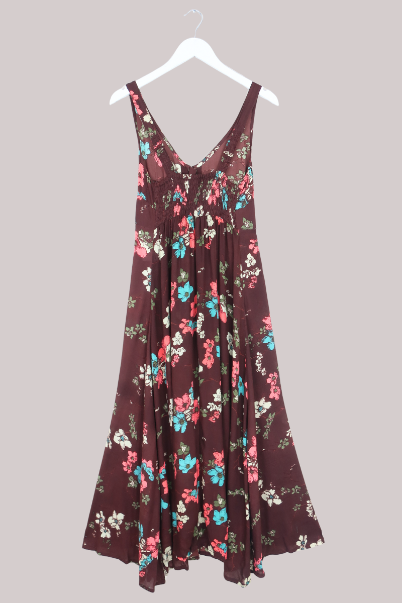 Chloe Maxi Dress in Mahogany Magnolias