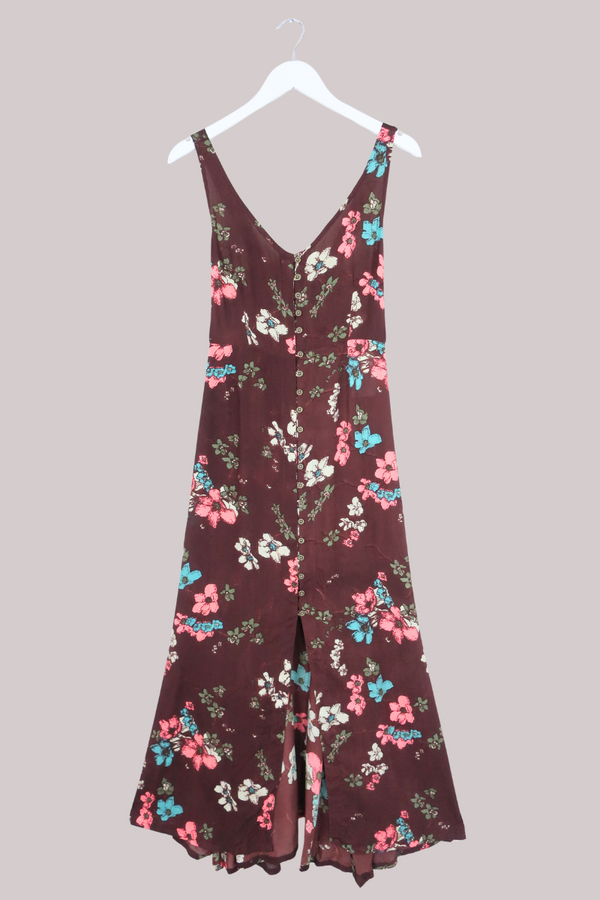 Chloe Maxi Dress in Mahogany Magnolias