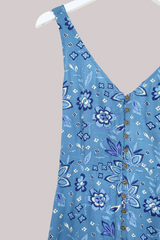 Chloe Maxi Dress in Ocean Blue Hibiscus