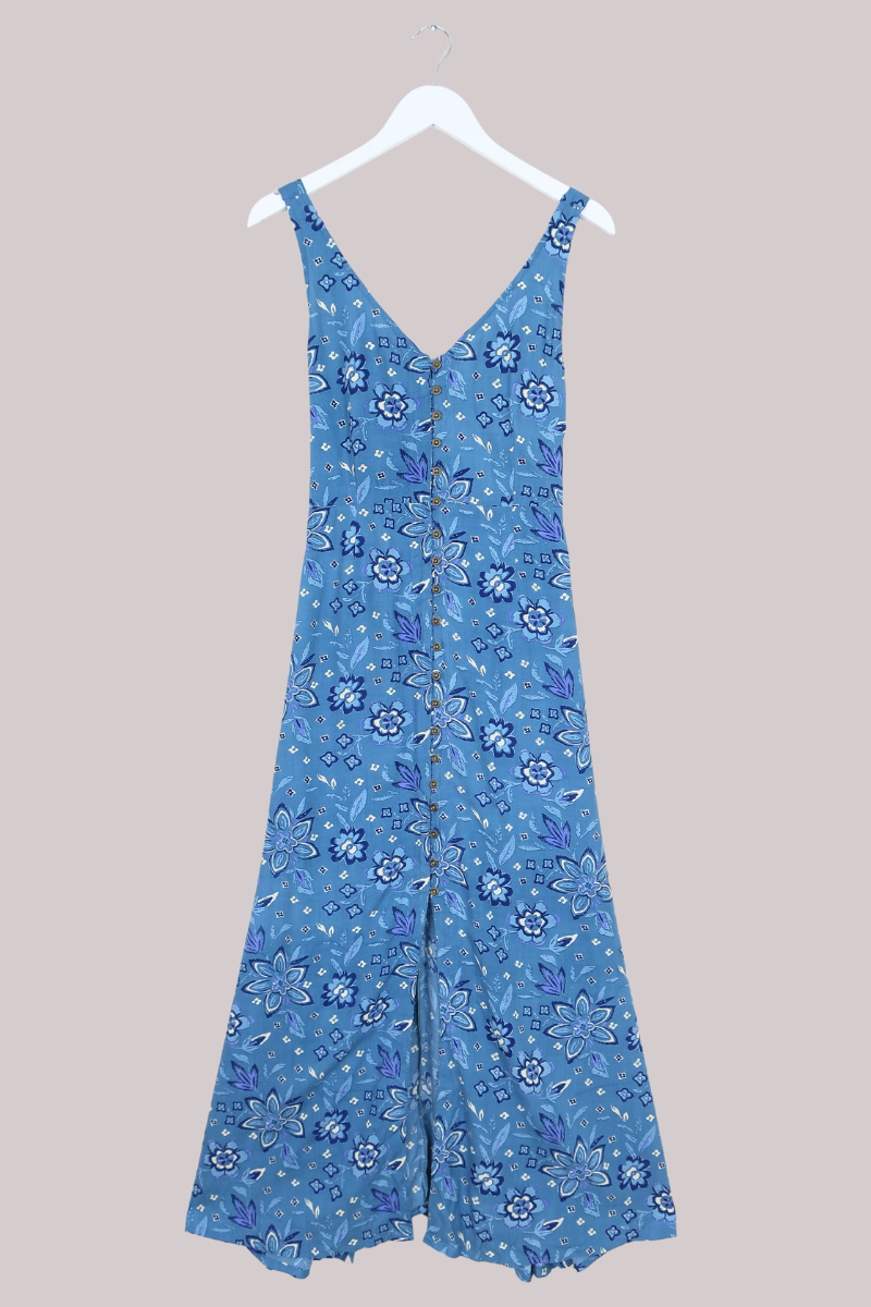 Chloe Maxi Dress in Ocean Blue Hibiscus