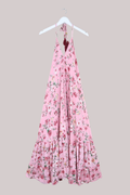 Blossom Halter Maxi Dress in Daydream Pink Roses