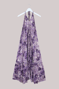 Blossom Halter Maxi Dress in Whisper Purple Floral