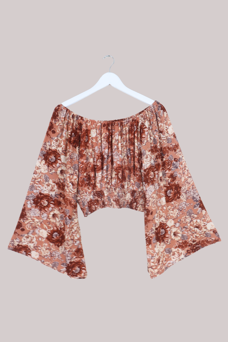 Scorpio Top in Terracotta Blush Floral